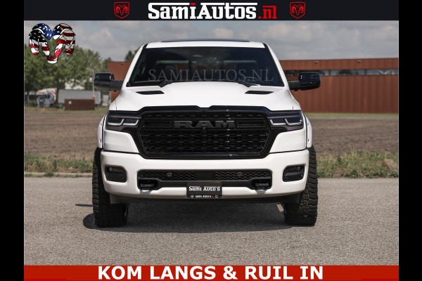 Dodge Ram Limited Night High Output 540HP 706Nm | Massage + Full Option | De Meest Luxe en Volle Pick-Up in zijn Klasse | Comfortabele Dubbele Cabine met Royale 5 Zitplaatsen | BPM vrij | Nu Leverbaar uit Voorraad | Voorraad Nr 2351 - 7478