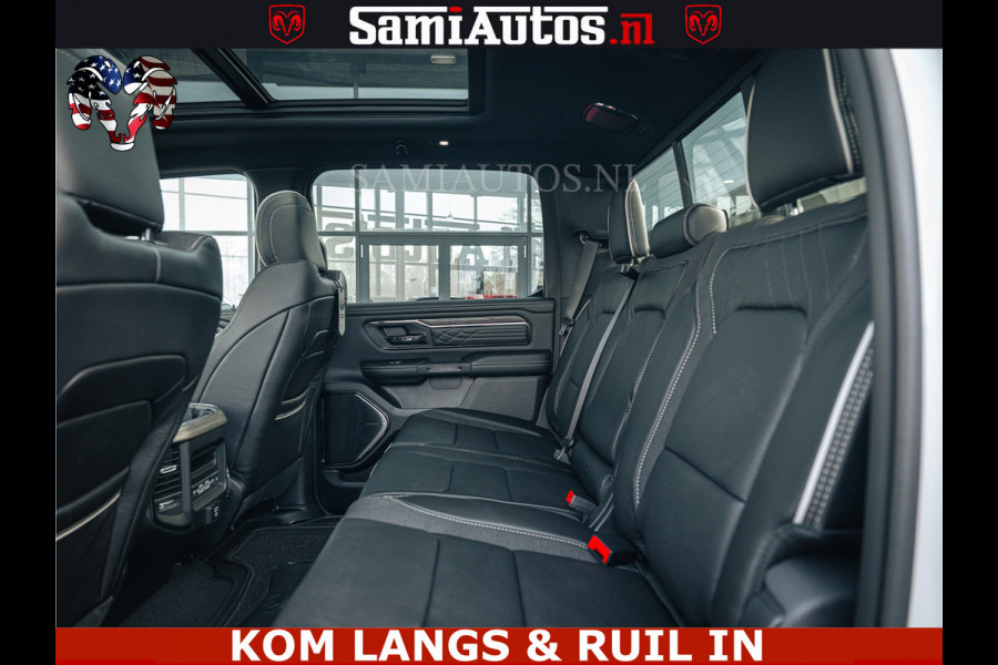 Dodge Ram Limited Night High Output 540HP 706Nm | Massage + Full Option | De Meest Luxe en Volle Pick-Up in zijn Klasse | Comfortabele Dubbele Cabine met Royale 5 Zitplaatsen | BPM vrij | Nu Leverbaar uit Voorraad | Voorraad Nr 2351 - 7478