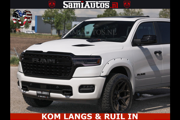 Dodge Ram Limited Night High Output 540HP 706Nm | Massage + Full Option | De Meest Luxe en Volle Pick-Up in zijn Klasse | Comfortabele Dubbele Cabine met Royale 5 Zitplaatsen | BPM vrij | Nu Leverbaar uit Voorraad | Voorraad Nr 2351 - 7478