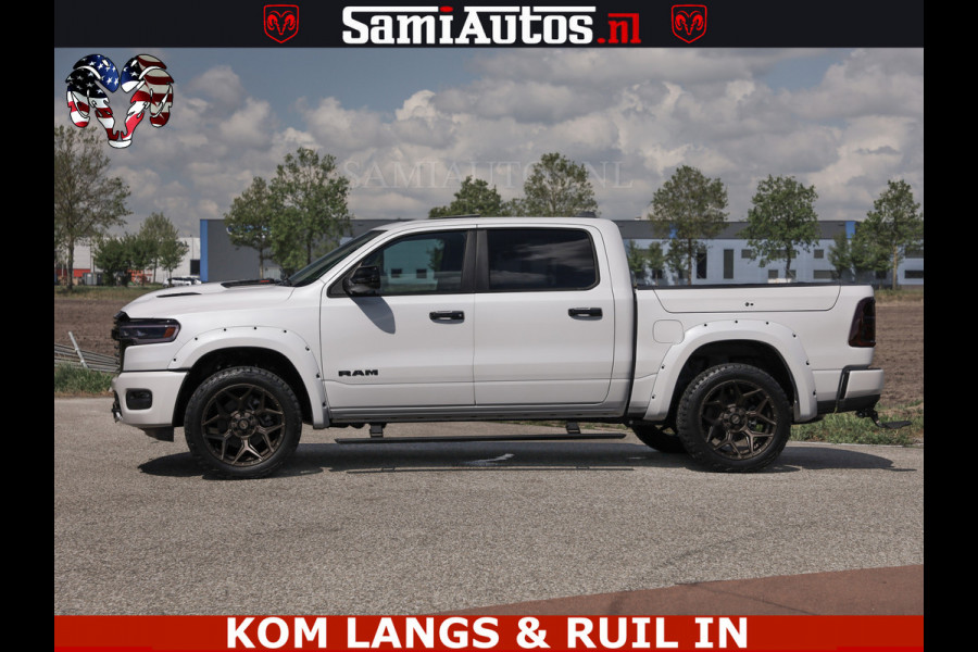 Dodge Ram Limited Night High Output 540HP 706Nm | Massage + Full Option | De Meest Luxe en Volle Pick-Up in zijn Klasse | Comfortabele Dubbele Cabine met Royale 5 Zitplaatsen | BPM vrij | Nu Leverbaar uit Voorraad | Voorraad Nr 2351 - 7478