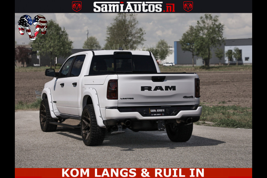 Dodge Ram Limited Night High Output 540HP 706Nm | Massage + Full Option | De Meest Luxe en Volle Pick-Up in zijn Klasse | Comfortabele Dubbele Cabine met Royale 5 Zitplaatsen | BPM vrij | Nu Leverbaar uit Voorraad | Voorraad Nr 2351 - 7478
