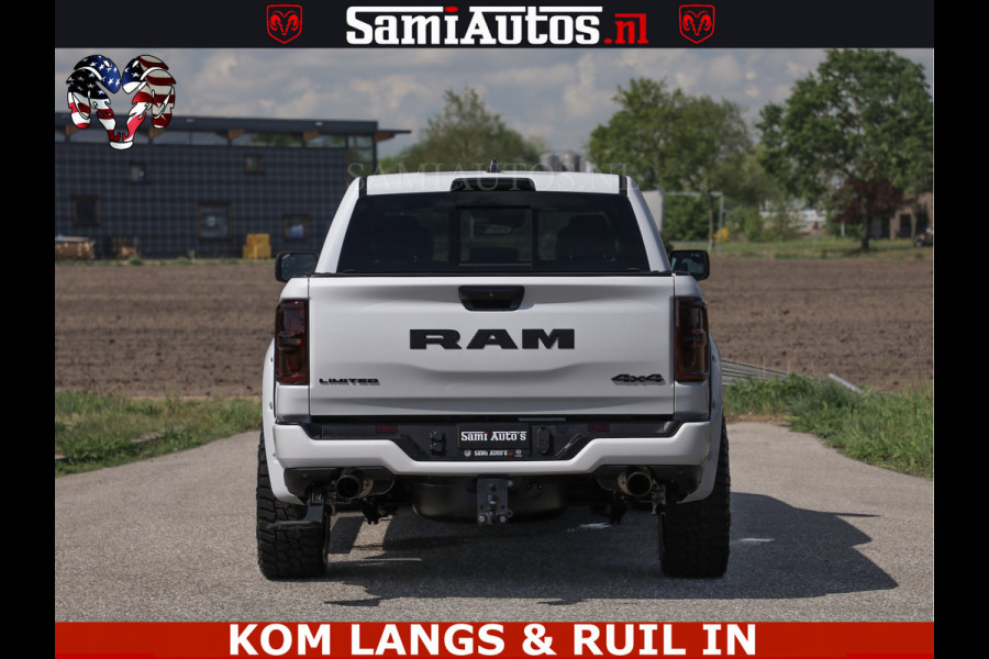 Dodge Ram Limited Night High Output 540HP 706Nm | Massage + Full Option | De Meest Luxe en Volle Pick-Up in zijn Klasse | Comfortabele Dubbele Cabine met Royale 5 Zitplaatsen | BPM vrij | Nu Leverbaar uit Voorraad | Voorraad Nr 2351 - 7478