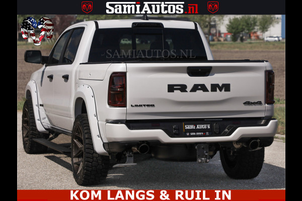 Dodge Ram Limited Night High Output 540HP 706Nm | Massage + Full Option | De Meest Luxe en Volle Pick-Up in zijn Klasse | Comfortabele Dubbele Cabine met Royale 5 Zitplaatsen | BPM vrij | Nu Leverbaar uit Voorraad | Voorraad Nr 2351 - 7478