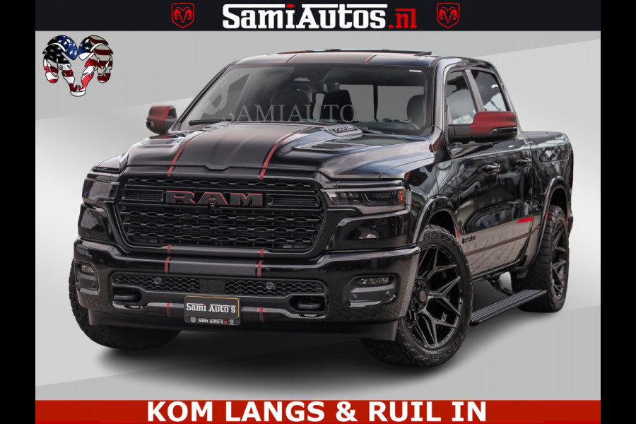 Dodge Ram Limited H.O 540HP 706Nm | Massage + Full Option | De Meest Luxe en Volle Pick-Up in zijn Klasse | Comfortabele Dubbele Cabine met Royale 5 Zitplaatsen | BPM vrij | Nu Leverbaar uit Voorraad | Voorraad Nr 2304 - 8540