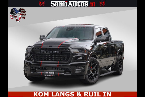 Dodge Ram 1500 Limited Night H.O 540HP 706Nm | Massage + Full Option | De Meest Luxe en Volle Pick-Up in zijn Klasse | Comfortabele Dubbele Cabine met Royale 5 Zitplaatsen | BPM vrij | Nu Leverbaar uit Voorraad | Voorraad Nr 2334 - 5409
