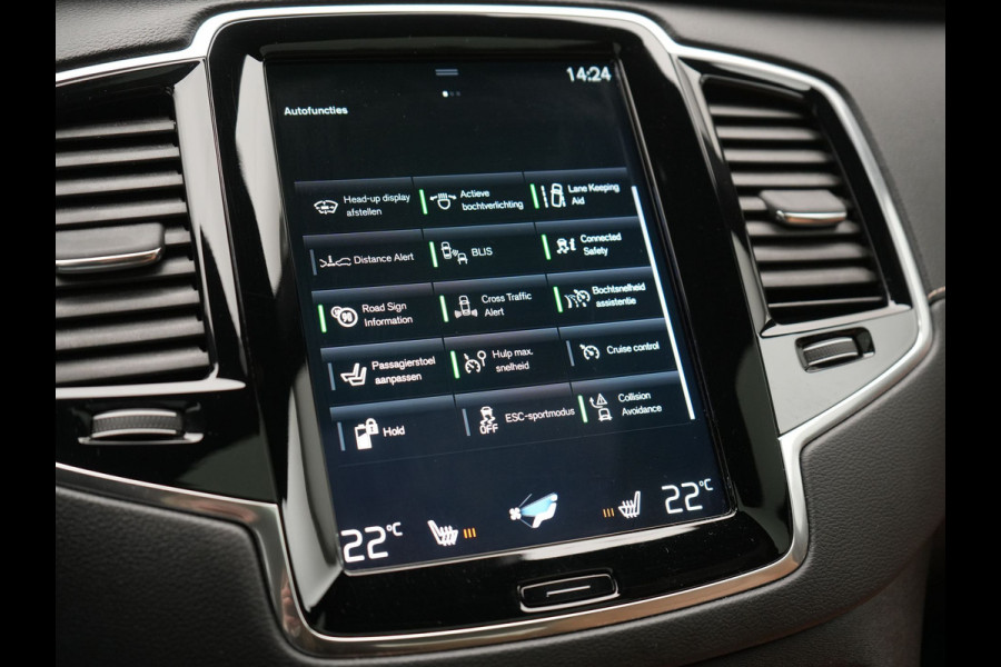 Volvo XC90 T8 Twin Engine AWD Inscription 7 Persoons PHEV 394pk Dealer O.H. | Panodak | Adaptive Cruise | Luxe Lederen Sportstoelen Memory & Verwarmd | 360 Camera | Head Up | Harman Kardon | Apple Carplay | Blis | Virtual | Navigatie | 21"L.M | Plug In Hybrid