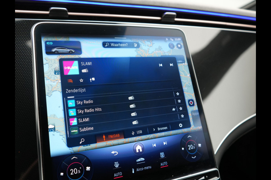 Mercedes-Benz EQE 350 Advantage 100 kWh 292pk Dealer O.H. | Adaptive Cruise | Luchtvering | Burmester Audio | Digital Light | 360 Camera | Lederen Sportstoelen Memory & Verwarmd | Sfeerverlichting | Keyless | Apple Carplay | Virtual | Navigatie |