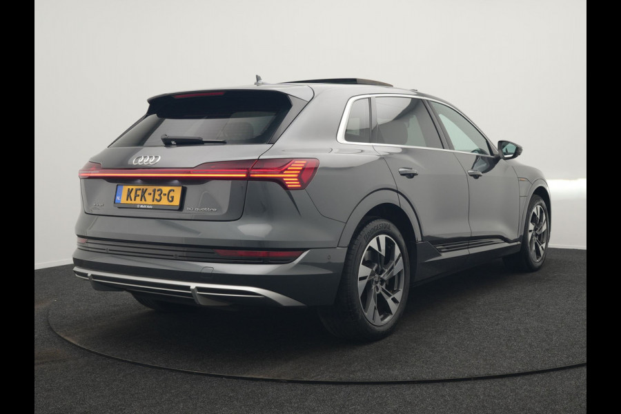 Audi e-tron 50 Quattro 2x S Line 313pk 71 kWh Dealer O.H INCL BTW | Luchtvering | Panodak | Head Up | Adaptive Cruise | Sfeerverlichting | Lederen Sportstoelen Verwarmd | Keyless | Navigatie | 20"L.M | DAB | Virtual |