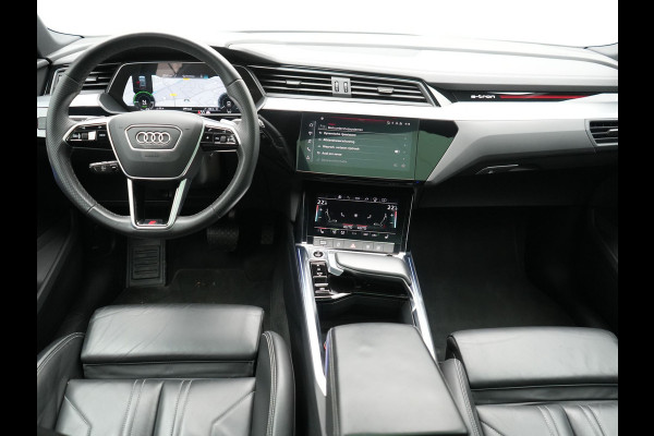 Audi e-tron 50 Quattro 2x S Line 313pk 71 kWh Dealer O.H INCL BTW | Luchtvering | Panodak | Head Up | Adaptive Cruise | Sfeerverlichting | Lederen Sportstoelen Verwarmd | Keyless | Navigatie | 20"L.M | DAB | Virtual |