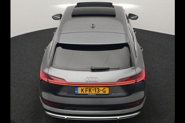Audi e-tron 50 Quattro 2x S Line 313pk 71 kWh Dealer O.H INCL BTW | Luchtvering | Panodak | Head Up | Adaptive Cruise | Sfeerverlichting | Lederen Sportstoelen Verwarmd | Keyless | Navigatie | 20"L.M | DAB | Virtual |