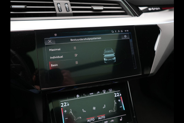 Audi e-tron 50 Quattro 2x S Line 313pk 71 kWh Dealer O.H INCL BTW | Luchtvering | Panodak | Head Up | Adaptive Cruise | Sfeerverlichting | Lederen Sportstoelen Verwarmd | Keyless | Navigatie | 20"L.M | DAB | Virtual |