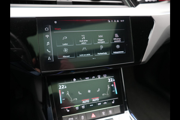 Audi e-tron 50 Quattro 2x S Line 313pk 71 kWh Dealer O.H INCL BTW | Luchtvering | Panodak | Head Up | Adaptive Cruise | Sfeerverlichting | Lederen Sportstoelen Verwarmd | Keyless | Navigatie | 20"L.M | DAB | Virtual |
