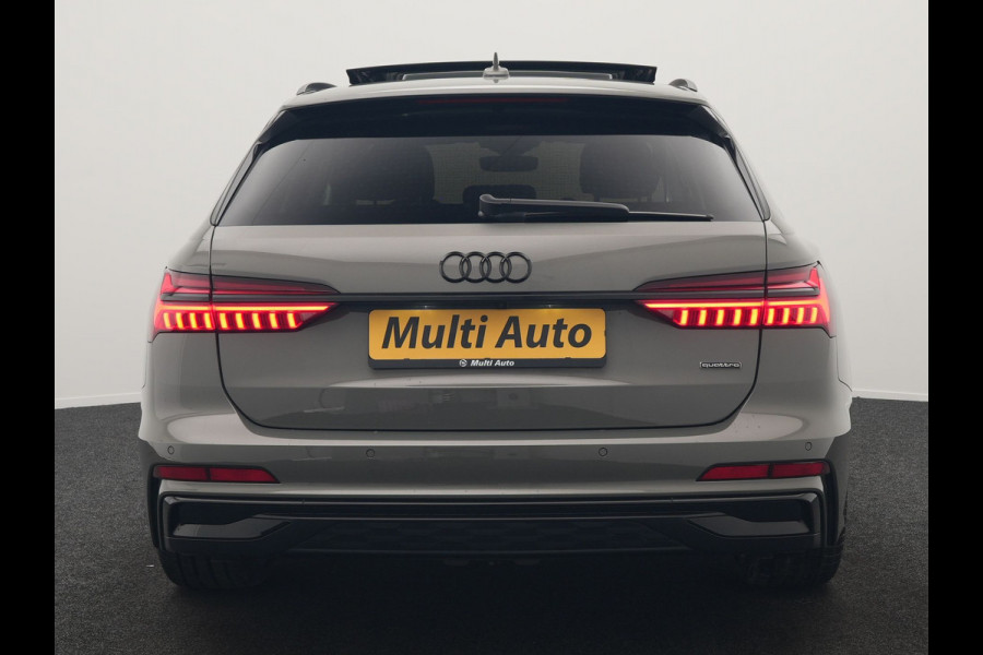 Audi A6 Avant 55 TFSI e Quattro Facelift S Line Competition PHEV 367pk | Trekhaak Af Fabriek | Panodak | Adaptive Cruise | 360 Camera | Matrix LED | Bang & Olufsen Sound | Lederen Comfortstoelen Memory & Massage & Ventilatie | Keyless | Stuur Verwarmd | Plug In Hybrid |