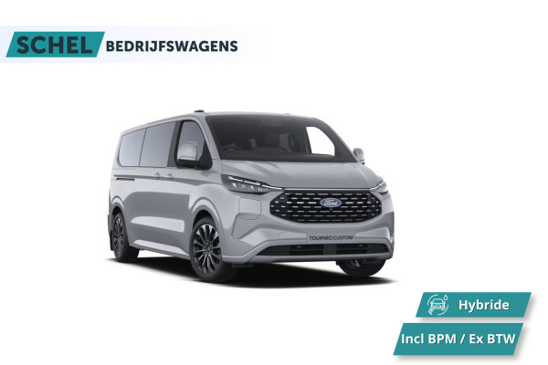Ford Tourneo Custom 340 2.5 PHEV L2H1 Titanium X 232pk | ACC | Pano | B&O | Elek. schuifdeuren | 360 camera | Elek-Trekhaak | Prijs excl. BTW