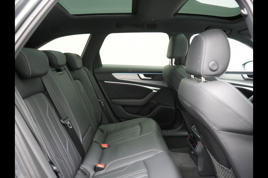 Audi A6 Avant 50 TFSI e quattro S-Line PHEV 300pk Dealer O.H | Panodak | Head Up | Adaptive Cruise | Lederen Sportstoelen Memory & Verwarmd | S Sportstuur Verwarmd | Apple Carplay | Blis | Sfeerverlichting | Keyless | Navigatie | Virtual | DAB | 19" L. | Plug In Hybrid |