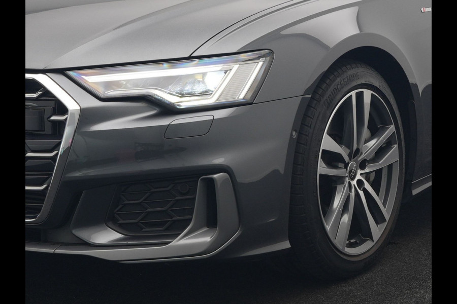 Audi A6 Avant 50 TFSI e quattro S-Line PHEV 300pk Dealer O.H | Panodak | Head Up | Adaptive Cruise | Lederen Sportstoelen Memory & Verwarmd | S Sportstuur Verwarmd | Apple Carplay | Blis | Sfeerverlichting | Keyless | Navigatie | Virtual | DAB | 19" L. | Plug In Hybrid |