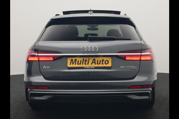Audi A6 Avant 50 TFSI e quattro S-Line PHEV 300pk Dealer O.H | Panodak | Head Up | Adaptive Cruise | Lederen Sportstoelen Memory & Verwarmd | S Sportstuur Verwarmd | Apple Carplay | Blis | Sfeerverlichting | Keyless | Navigatie | Virtual | DAB | 19" L. | Plug In Hybrid |