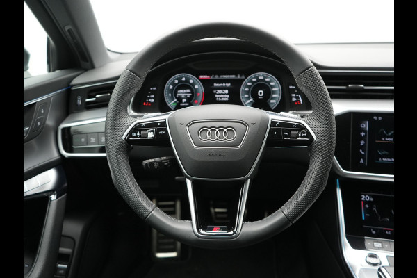 Audi A6 Avant 50 TFSI e quattro S-Line PHEV 300pk Dealer O.H | Panodak | Head Up | Adaptive Cruise | Lederen Sportstoelen Memory & Verwarmd | S Sportstuur Verwarmd | Apple Carplay | Blis | Sfeerverlichting | Keyless | Navigatie | Virtual | DAB | 19" L. | Plug In Hybrid |