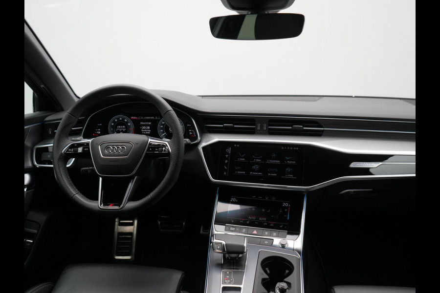 Audi A6 Avant 50 TFSI e quattro S-Line PHEV 300pk Dealer O.H | Panodak | Head Up | Adaptive Cruise | Lederen Sportstoelen Memory & Verwarmd | S Sportstuur Verwarmd | Apple Carplay | Blis | Sfeerverlichting | Keyless | Navigatie | Virtual | DAB | 19" L. | Plug In Hybrid |