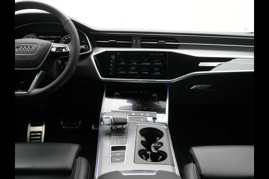 Audi A6 Avant 50 TFSI e quattro S-Line PHEV 300pk Dealer O.H | Panodak | Head Up | Adaptive Cruise | Lederen Sportstoelen Memory & Verwarmd | S Sportstuur Verwarmd | Apple Carplay | Blis | Sfeerverlichting | Keyless | Navigatie | Virtual | DAB | 19" L. | Plug In Hybrid |