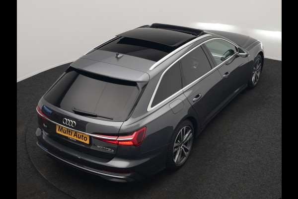 Audi A6 Avant 50 TFSI e quattro S-Line PHEV 300pk Dealer O.H | Panodak | Head Up | Adaptive Cruise | Lederen Sportstoelen Memory & Verwarmd | S Sportstuur Verwarmd | Apple Carplay | Blis | Sfeerverlichting | Keyless | Navigatie | Virtual | DAB | 19" L. | Plug In Hybrid |