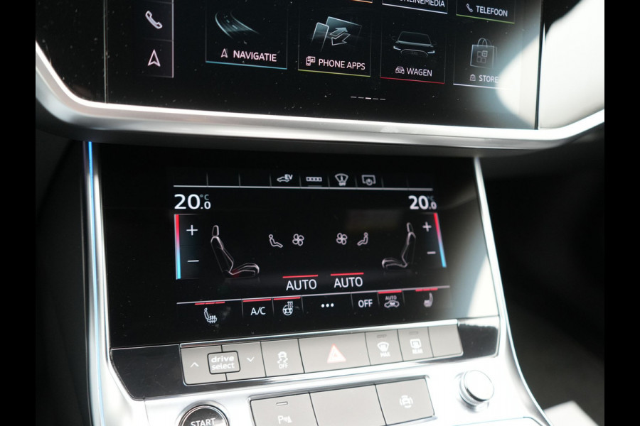Audi A6 Avant 50 TFSI e quattro S-Line PHEV 300pk Dealer O.H | Panodak | Head Up | Adaptive Cruise | Lederen Sportstoelen Memory & Verwarmd | S Sportstuur Verwarmd | Apple Carplay | Blis | Sfeerverlichting | Keyless | Navigatie | Virtual | DAB | 19" L. | Plug In Hybrid |