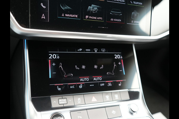 Audi A6 Avant 50 TFSI e quattro S-Line PHEV 300pk Dealer O.H | Panodak | Head Up | Adaptive Cruise | Lederen Sportstoelen Memory & Verwarmd | S Sportstuur Verwarmd | Apple Carplay | Blis | Sfeerverlichting | Keyless | Navigatie | Virtual | DAB | 19" L. | Plug In Hybrid |