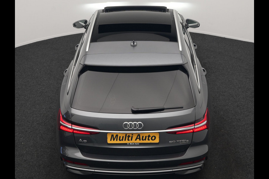 Audi A6 Avant 50 TFSI e quattro S-Line PHEV 300pk Dealer O.H | Panodak | Head Up | Adaptive Cruise | Lederen Sportstoelen Memory & Verwarmd | S Sportstuur Verwarmd | Apple Carplay | Blis | Sfeerverlichting | Keyless | Navigatie | Virtual | DAB | 19" L. | Plug In Hybrid |