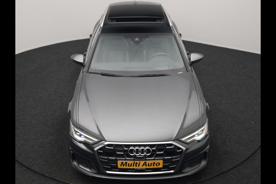 Audi A6 Avant 50 TFSI e quattro S-Line PHEV 300pk Dealer O.H | Panodak | Head Up | Adaptive Cruise | Lederen Sportstoelen Memory & Verwarmd | S Sportstuur Verwarmd | Apple Carplay | Blis | Sfeerverlichting | Keyless | Navigatie | Virtual | DAB | 19" L. | Plug In Hybrid |