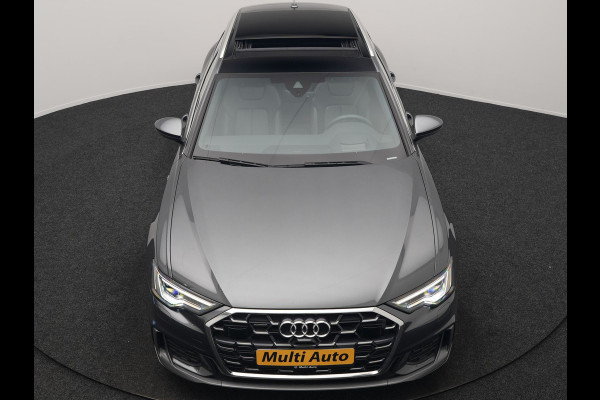 Audi A6 Avant 50 TFSI e quattro S-Line PHEV 300pk Dealer O.H | Panodak | Head Up | Adaptive Cruise | Lederen Sportstoelen Memory & Verwarmd | S Sportstuur Verwarmd | Apple Carplay | Blis | Sfeerverlichting | Keyless | Navigatie | Virtual | DAB | 19" L. | Plug In Hybrid |