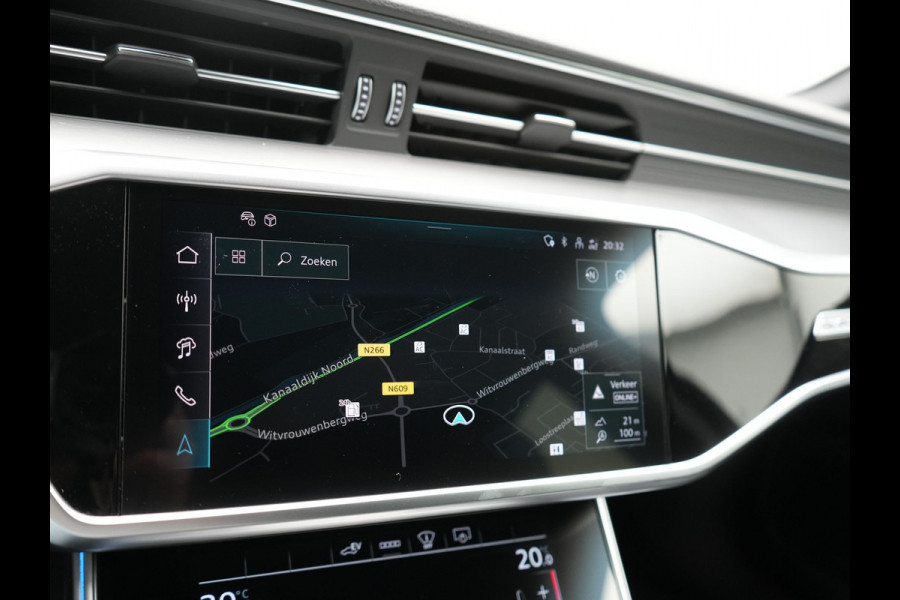 Audi A6 Avant 50 TFSI e quattro S-Line PHEV 300pk Dealer O.H | Panodak | Head Up | Adaptive Cruise | Lederen Sportstoelen Memory & Verwarmd | S Sportstuur Verwarmd | Apple Carplay | Blis | Sfeerverlichting | Keyless | Navigatie | Virtual | DAB | 19" L. | Plug In Hybrid |
