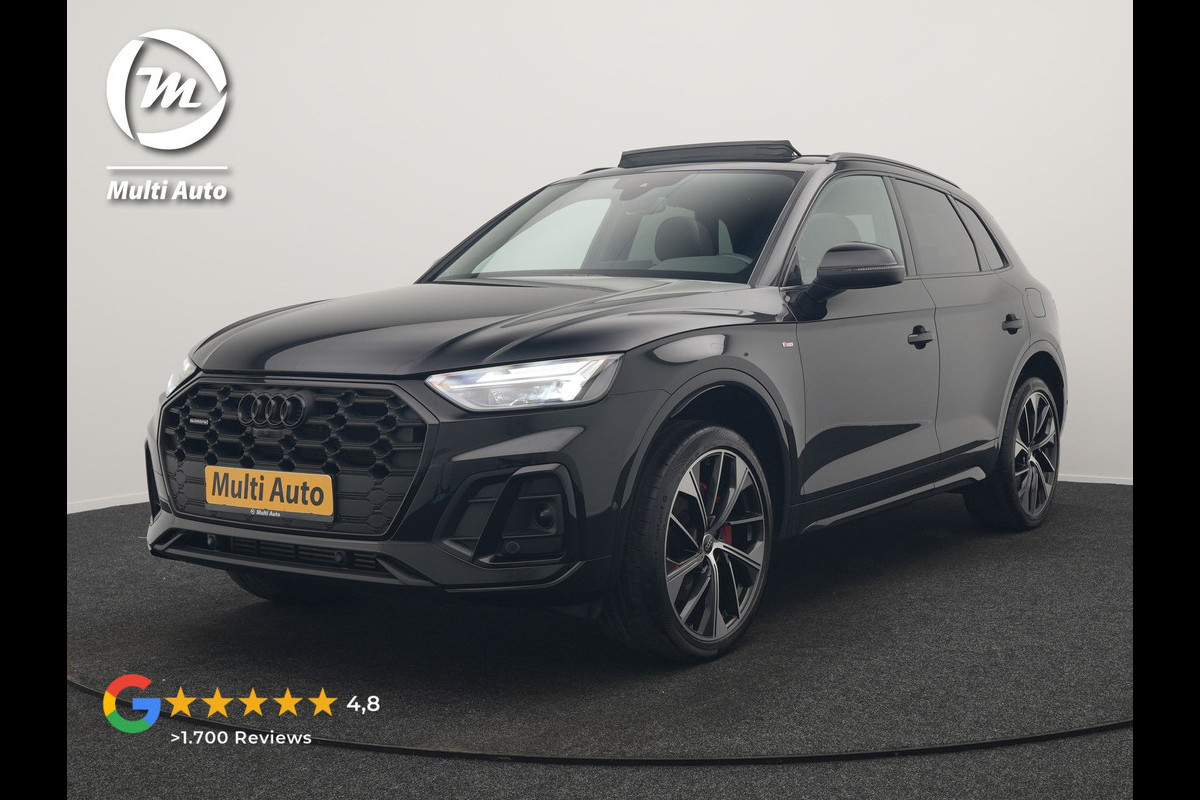 Audi Q5 50 TFSI e S Line PHEV 300pk Dealer O.H. | Trekhaak Af Fabriek | Panodak | 360 Camera | Adaptive Cruise | Sportstoelen Memory & Verwarmd | Park Assist | Navigatie | DAB | Standkachel | Plug In Hybrid |