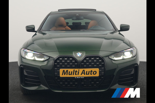 BMW 4 Serie Gran Coupé 430i M Sport 245pk Dealer O.H Sanremo Green | Panodak | Lederen Competition Stoelen Memory & Verwarmd | Adaptive Onderstel | 360 Camera | Harman & Kardon | 19" L.M | Carbon | Apple Carplay | Navigatie | Blis | Virtual | DAB |