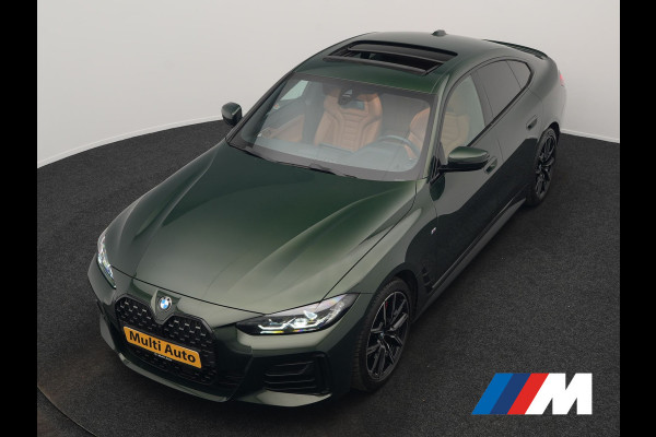 BMW 4 Serie Gran Coupé 430i M Sport 245pk Dealer O.H Sanremo Green | Panodak | Lederen Competition Stoelen Memory & Verwarmd | Adaptive Onderstel | 360 Camera | Harman & Kardon | 19" L.M | Carbon | Apple Carplay | Navigatie | Blis | Virtual | DAB |