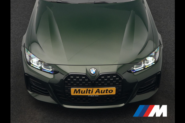 BMW 4 Serie Gran Coupé 430i M Sport 245pk Dealer O.H Sanremo Green | Panodak | Lederen Competition Stoelen Memory & Verwarmd | Adaptive Onderstel | 360 Camera | Harman & Kardon | 19" L.M | Carbon | Apple Carplay | Navigatie | Blis | Virtual | DAB |