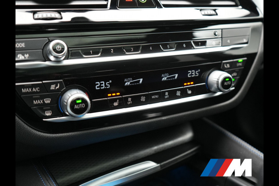 BMW 5 Serie Touring 530e xDrive M Sport PHEV 293pk Dealer O.H. | Panodak | Head Up | Laser LED | 360 Camera | Harman & Kardon | Sfeerverlichting | Alcantara Sportstoelen Verwarmd | Keyless | Blis | Virtual | Navigatie | DAB | Plug In Hybrid