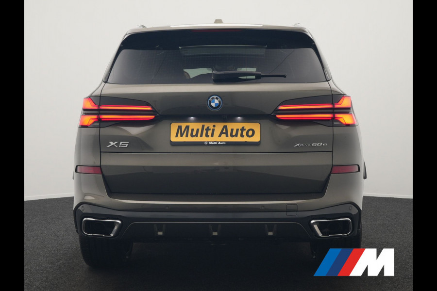 BMW X5 xDrive50e M Sport PHEV 490pk | SOH 96,3 Dealer O.H. | Panodak | Luchtvering | Laser LED | Adaptive Cruise | Harman & Kardon | Comfortstoelen Memory & Stoelventilatie | Head Up | 360 Camera | Apple Carplay | Plug In Hybrid