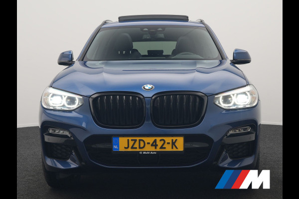 BMW X3 xDrive20i M Sport Shadow 184pk Dealer O.H | Trekhaak af Fabriek | Panodak | Adaptive Cruise | Sportstoelen Memory & Verwarmd | Harman Kardon |  Head Up | 19"L.M | BLIS |