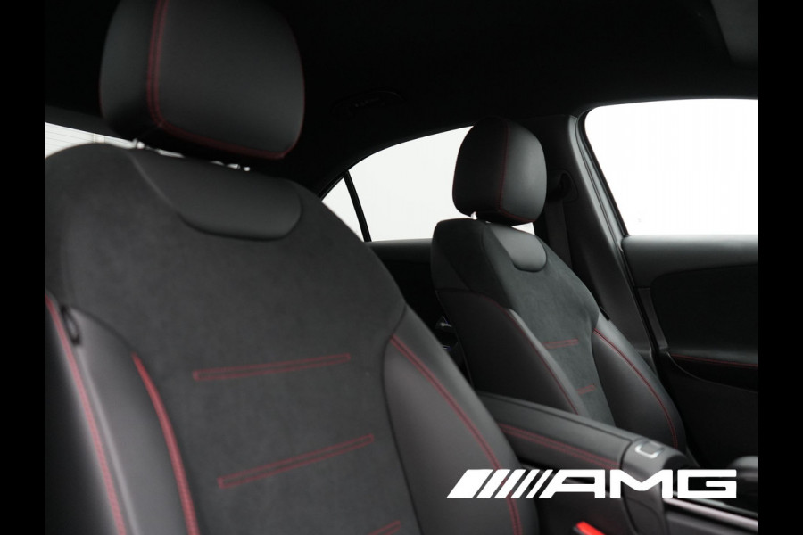Mercedes-Benz A-Klasse 250 e **SONDERFARBE!** AMG Limited PHEV 218pk | Adaptive Cruise | Head Up | Multi Beam LED | Alcantara Sportstoelen Verwarmd | Night Pakket | Sfeerverlichting | MBUX | Apple Carplay | Widescreen Navi | 19"L.M | Mountaingrau Magno | Plug