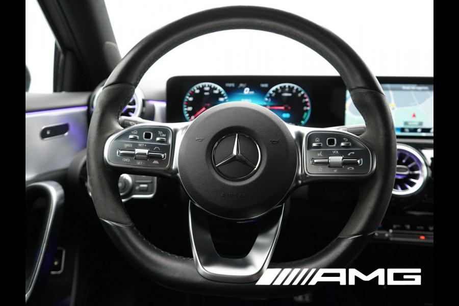 Mercedes-Benz A-Klasse 250 e **SONDERFARBE!** AMG Limited PHEV 218pk | Adaptive Cruise | Head Up | Multi Beam LED | Alcantara Sportstoelen Verwarmd | Night Pakket | Sfeerverlichting | MBUX | Apple Carplay | Widescreen Navi | 19"L.M | Mountaingrau Magno | Plug