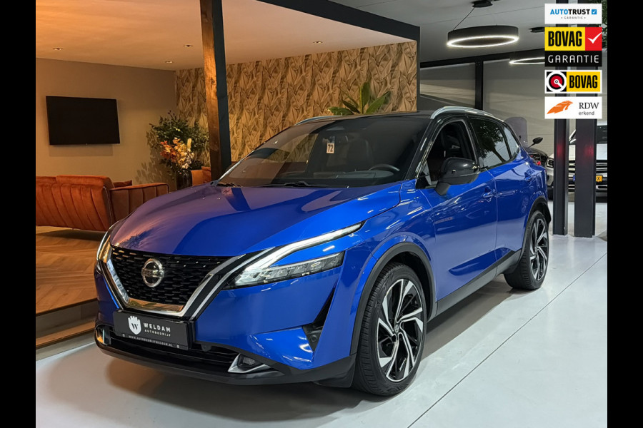 Nissan QASHQAI 1.3 MHEV Tekna Plus Garantie Pano Leder Memory Head-Up Bose ACC 360 Camera StuurVW StoelVW Elek Achterklep Rijklaar