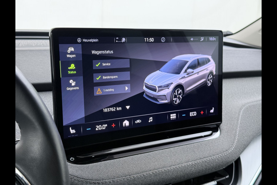 Škoda ENYAQ iV 80 SOH 96% Adap.Cruise Navi 3-Zone Ecc 360°Camera Stoel+Stuurverwarming Apple Carplay Android Auto Pdc Elek.Stoel+Memory Lmv Privacy Glas Isofix DAB P Assist Led 1e Eigenaar Dealeronderhouden Origineel Nederlandse Auto