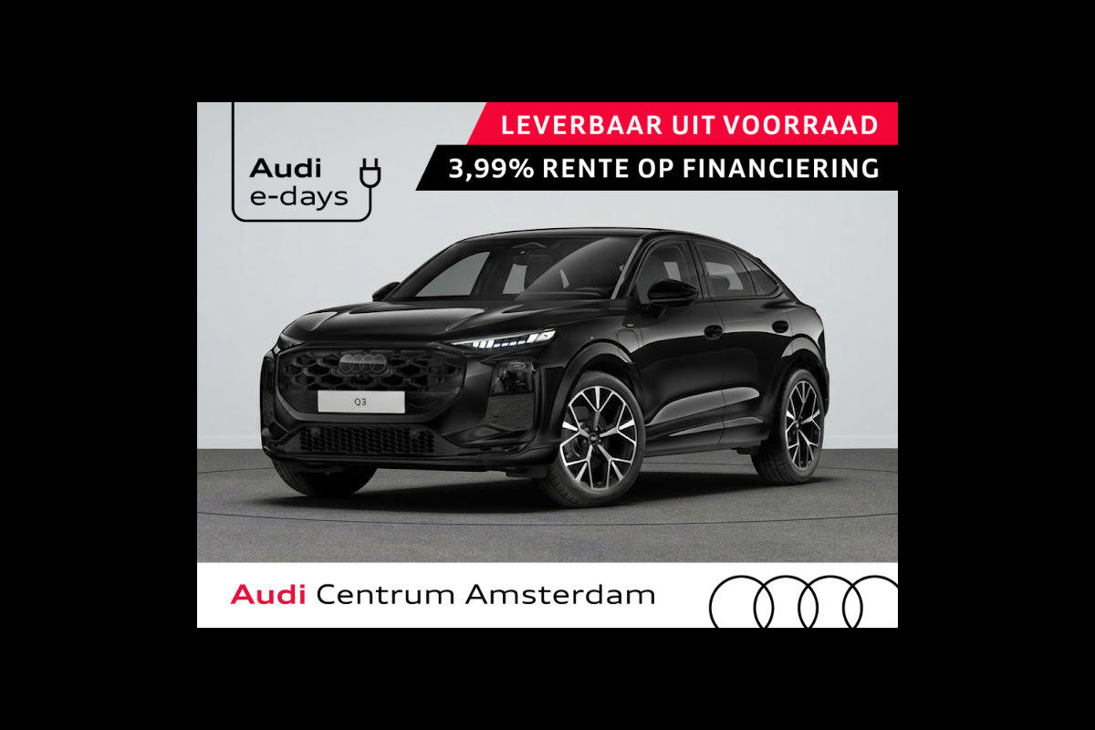 Audi Q3 Sportback S edition e-hybrid 272 pk | Techniekpakket plus | Panorama-glasdak | Optiekpakket zwart-glanzend | Funktioneel pakket 2 |