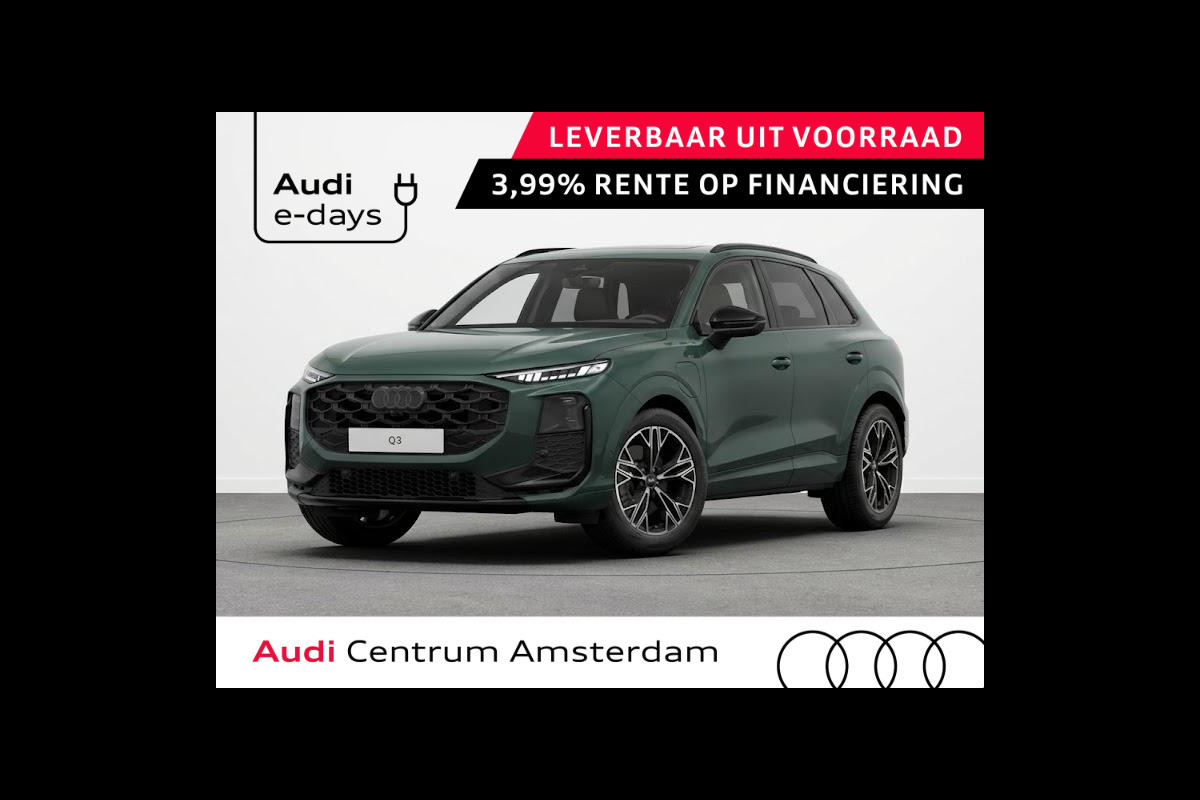Audi Q3 S edition e-hybrid 272 pk | Techniekpakket plus | Panorama-glasdak | Optiekpakket zwart-glanzend | Sportstoelen zwart leder |