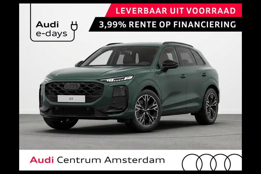 Audi Q3 S edition e-hybrid 272 pk | Techniekpakket plus | Panorama-glasdak | Optiekpakket zwart-glanzend | Sportstoelen zwart leder |
