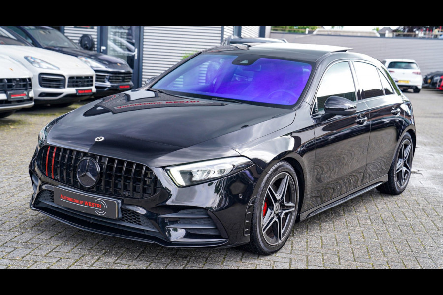 Mercedes-Benz A-Klasse 200 AMG / A35 Look | Panorama | Luxe Leder | Stoelverwarming | Sfeerverlichting | 360 cam | Cruise control