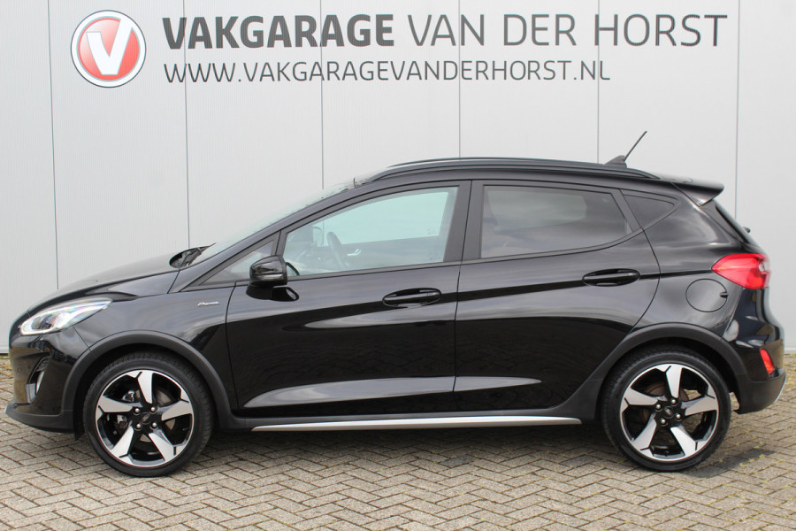 Ford Fiesta 1.0-95pk EcoBoost Active X. Zeer nette Ford Fiesta Active, slechts 41.000km. Autm. airco, All season banden, LM wielen, Stoel-, stuur- en voorraamverw., LED verl., Telefoonvoorb., Navigatie, Cruise control etc.