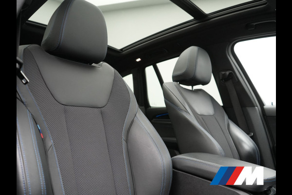 BMW X3 xDrive30e M Sport PHEV 293pk Dealer O.H. | Trekhaak Af Fabriek | Panodak | Head Up | 360 Camera | Adaptief Onderstel | Lederen Sportstoelen Memory & Verwarmd | Sfeerverlichting | Stuur Verwarmd | Keyless | Blis | Apple Carplay | Plug In Hybrid |
