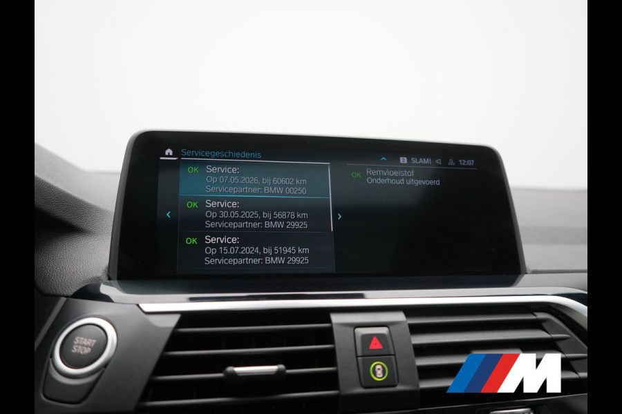 BMW X3 xDrive30e M Sport PHEV 293pk Dealer O.H. | Trekhaak Af Fabriek | Panodak | Head Up | 360 Camera | Adaptief Onderstel | Lederen Sportstoelen Memory & Verwarmd | Sfeerverlichting | Stuur Verwarmd | Keyless | Blis | Apple Carplay | Plug In Hybrid |