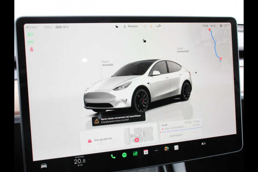 Tesla Model Y Performance Long Range AWD 75 kWh Climate control Adaptieve cruise control Achteruitrijcamera Panoramadak Keyless Stuurverwarming Stoelverwarming LED Navigatie Parkeersensoren Trekhaak